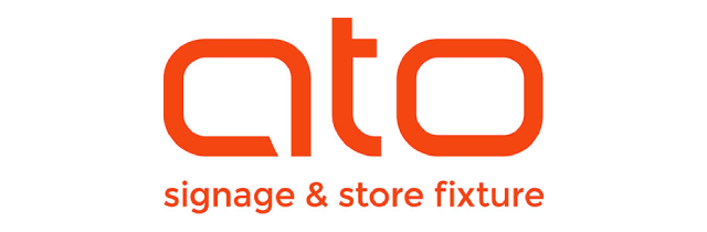Logo firmy ATO Signage & Store Fixture